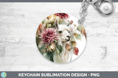 GorgeousFarm Autumn Floral Keychain design.