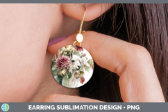 GorgeousFarm Autumn Floral Round Earrings design.