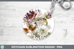 GorgeousFarm Autumn Floral Keychain design.