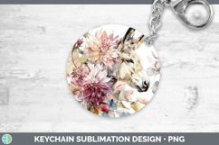 GorgeousFarm Autumn Floral Keychain design.