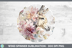 GorgeousFarm Autumn Floral Wind Spinner design.