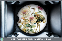 GorgeousFarm Autumn Floral Car Coaster design.