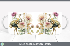 GorgeousFarm Autumn Floral Mug Wrap design.