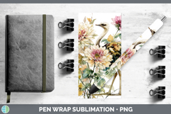 GorgeousFarm Autumn Floral Pen Wrap design.