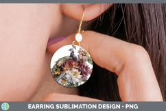 GorgeousFarm Autumn Floral Round Earrings design.