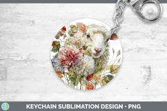 GorgeousFarm Autumn Floral Keychain design.
