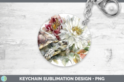 GorgeousFarm Autumn Floral Keychain design.