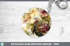 GorgeousFarm Autumn Floral Keychain design.