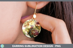 GorgeousFarm Autumn Floral Round Earrings design.