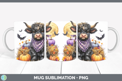 GorgeousFarm Bandana Halloween Mug Wrap design.