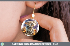 GorgeousFarm Bandana Halloween Round Earrings design.