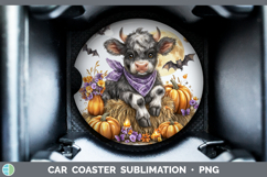 GorgeousFarm Bandana Halloween Car Coaster design.