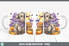 GorgeousFarm Bandana Halloween Mug Wrap design.