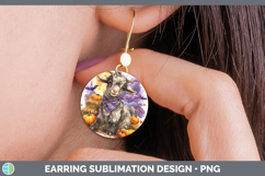 GorgeousFarm Bandana Halloween Round Earrings design.