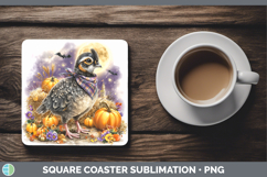 GorgeousFarm Bandana Halloween Square Coaster design.