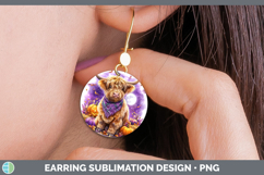 GorgeousFarm Bandana Halloween Round Earrings design.
