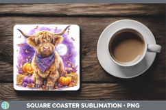 GorgeousFarm Bandana Halloween Square Coaster design.