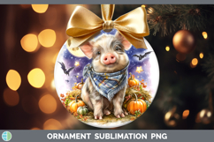 GorgeousFarm Bandana Halloween Ornament design.
