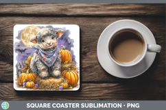 GorgeousFarm Bandana Halloween Square Coaster design.