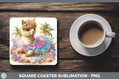 GorgeousFarm Beach Square Coaster design.