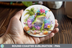 GorgeousFarm Beach Round Coaster design.