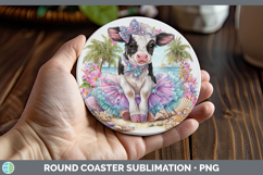 GorgeousFarm Beach Round Coaster design.