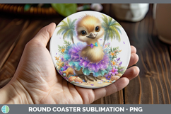 GorgeousFarm Beach Round Coaster design.