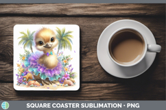 GorgeousFarm Beach Square Coaster design.