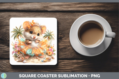 GorgeousFarm Beach Square Coaster design.