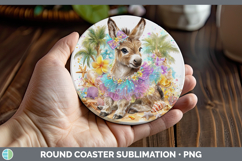 GorgeousFarm Beach Round Coaster design.