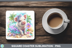 GorgeousFarm Beach Square Coaster design.