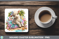 GorgeousFarm Beach Square Coaster design.