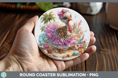 GorgeousFarm Beach Round Coaster design.