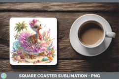 GorgeousFarm Beach Square Coaster design.