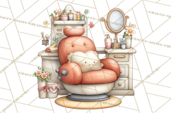 Farm Animal Beauty Salon Clipart PNG, Cute Animal Clip Art Product Image 2