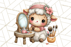 Farm Animal Beauty Salon Clipart PNG, Cute Animal Clip Art Product Image 4