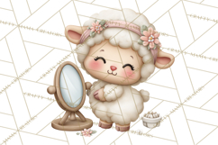 Farm Animal Beauty Salon Clipart PNG, Cute Animal Clip Art Product Image 5