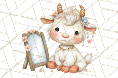 Farm Animal Beauty Salon Clipart PNG, Cute Animal Clip Art Product Image 3