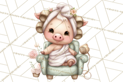 Farm Animal Beauty Salon Clipart PNG, Cute Animal Clip Art Product Image 3