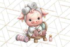 Farm Animal Beauty Salon Clipart PNG, Cute Animal Clip Art Product Image 4