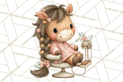 Farm Animal Beauty Salon Clipart PNG, Cute Animal Clip Art Product Image 4