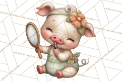 Farm Animal Beauty Salon Clipart PNG, Cute Animal Clip Art Product Image 5