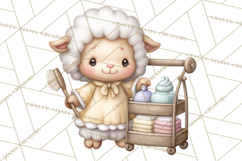 Farm Animal Beauty Salon Clipart PNG, Cute Animal Clip Art Product Image 3