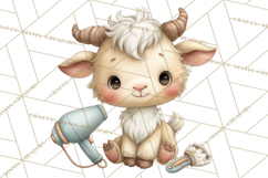 Farm Animal Beauty Salon Clipart PNG, Cute Animal Clip Art Product Image 5