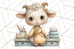 Farm Animal Beauty Salon Clipart PNG, Cute Animal Clip Art Product Image 2