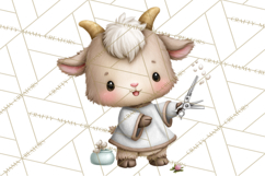 Farm Animal Beauty Salon Clipart PNG, Cute Animal Clip Art Product Image 3