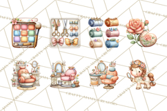 Farm Animal Beauty Salon Clipart PNG, Cute Animal Clip Art Product Image 3