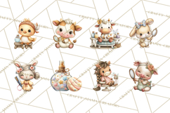 Farm Animal Beauty Salon Clipart PNG, Cute Animal Clip Art Product Image 7