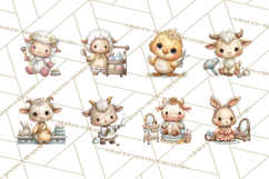 Farm Animal Beauty Salon Clipart PNG, Cute Animal Clip Art Product Image 8