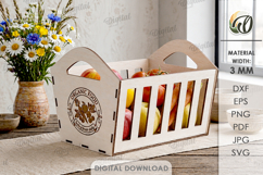 3D Farm Boxes Bundle Laser Cut. Storage crate SVG. Organizer Product Image 5